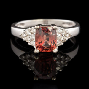 Pre-Owned Sherry Spinel and Diamond Ring