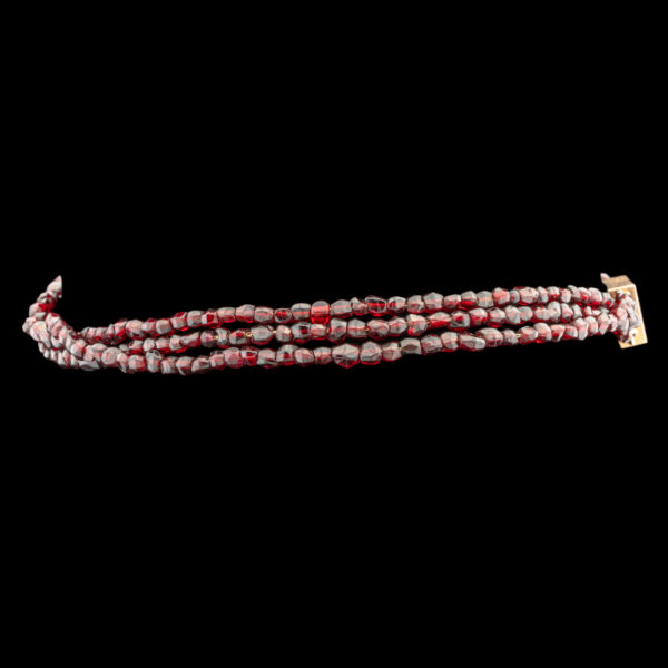Antique 14k Bohemian Garnet Bead Necklace